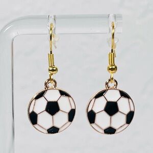 Soccer Ball Dangle Earrings